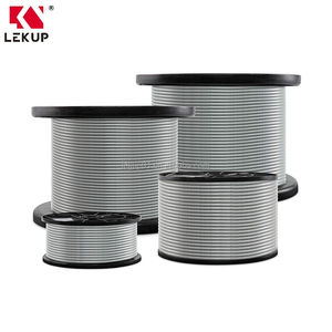 <span class=keywords><strong>สาย</strong></span>เคเบิลอากาศยานเคลือบไวนิล/พีวีซี ขนาด 7x7  3/32" ถึง 1/8"  <span class=keywords><strong>สาย</strong></span>เคเบิลเหล็กชุบสังกะสี  ลว<span class=keywords><strong>ด</strong></span>สลิงสแตนเลส - Product Image 2