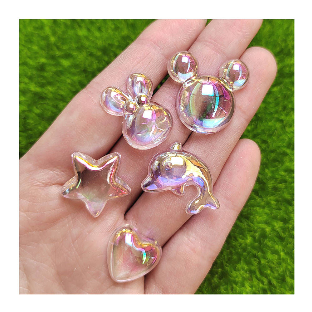 50 Pcs Resin Charms Cabochons - Flatback Poached Egg Shapes For DIY Crafts