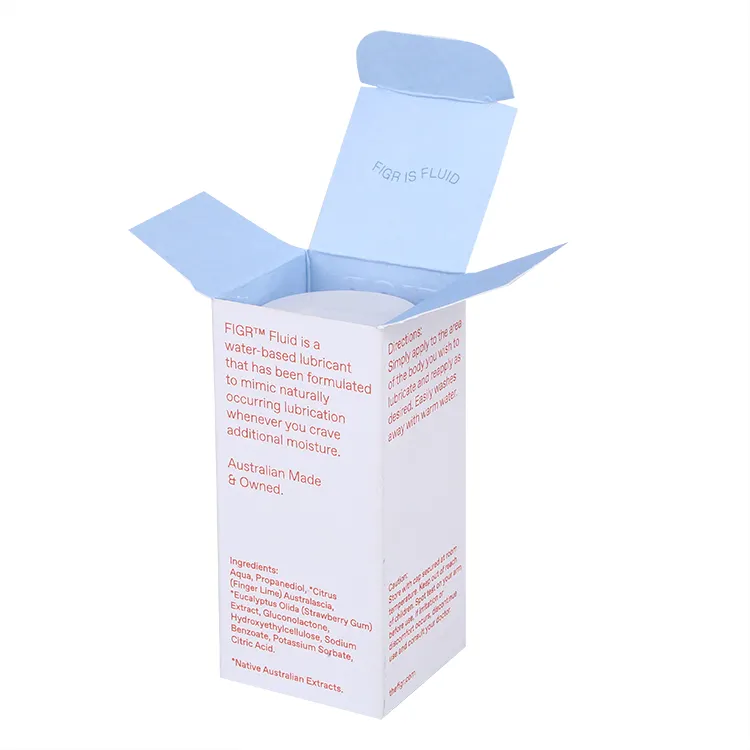 Petite boîte en papier pliable blanche, boîtes d'emballage personnalisées pour emballage cosmétique