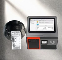 TEQY-Facon1 Todo en Uno, Caja Registradora POS Android/Linux/Windows de 11.6/10.1 Pulgadas con Pantalla Táctil + Pantalla LCD de 4.3 Pulgadas para Restaurante, Compatible con GMS Google