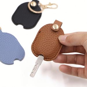 Unisex Durable Puleather Ring Protector Key Cover Sleeve Keychain Charm <b>Bag</b> Car Pendant - Product Image 4