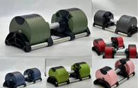 Haltères réglables en vente flash, 20 kg, 30 kg, options multi-poids, haltères lestés avec poignée en nylon antidérapante