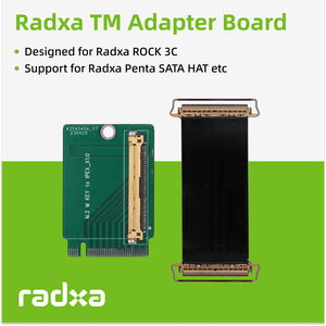 Carte adaptateur d'extension M.2 compatible avec l'ordinateur monocarte Penta SATA HAT Radxa - Product Image 2
