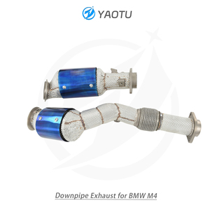 Downpipe Catalizado de Alto Flujo YT de Titanio para M4 F82 3.0T, Piezas de Modificación de Escape de Alto Rendimiento para M4 3.0T, Construcción de Titanio - Product Image 3