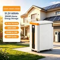 Batterie Lifepo4 30kWh 51.2V 600Ah, batterie de stockage d'énergie mobile 48V, 8000 cycles, batterie de stockage domestique, batterie solaire au lithium