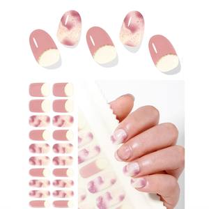 20 pièces de bandes de <span class=keywords><strong>manucure</strong></span> en gel semi-durci de style français pour le bricolage <span class=keywords><strong>à</strong></span> la maison, lampe UV/LED - Product Image 2