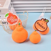 Lelijke Tangerine Speelgoed Realistisch Citrusvrucht TPR Stressbal Schattig Oranje Fidget Knijp Speelgoed Mesh Zakje Verpakking Draagbaar Zintuiglijk Speelgoed