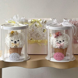 Coffret cadeau chiot meilleurs amis Roses éternelles haut de gamme vraies fleurs préservées pour cadeau d'anniversaire fête des enfants 61 Roses - Product Image 5