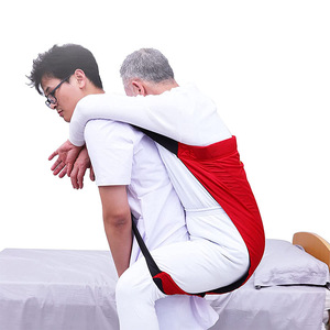 Transfer <b>Belt</b> Adult Patient Transport <b>Belt</b> <b>Red</b> One Size Polyester Thickened Cotton Feel Fabric For Bedridden Care - Product Image 1