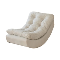 Fauteuil inclinable Moon Rocking italien en suède, idéal pour balcon, salon et salle à manger d'hôtel