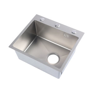 Lavello da Esterno Modello 5040 in Acciaio Inox 304 Fatto a Mano Design Moderno Vasca Singola Rimovibile Installazione Sottopiano con <span class=keywords><strong>Rubinetto</strong></span> - Product Image 6