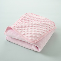 Couverture pour bébé Super douce, 2 pièces, Double couche, avec support en points, dessin animé de réception, appaise poupée pour nouveau-né