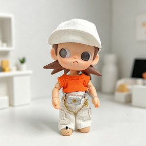 Vêtements de poupée tendance et stylés pour Zsiga 1/8 BJD, haut court avec pantalon cintré, tenue streetwear pour poupée - Product Image 2