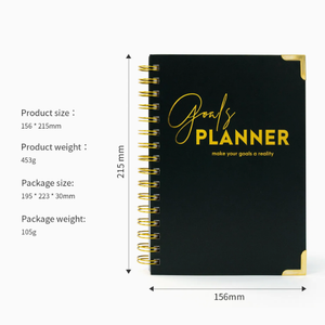 Tùy chỉnh A4 A5 Nhật ký dịch vụ in ấn bìa cứng Hot stamping Wedding Planner Organizer đôi tinh thần xoắn ốc máy tính xách tay - Product Image 3