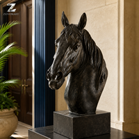 Sculpture de cheval en bronze, artisanat métallique, statue d'animal grandeur nature, décoration de jardin extérieur, ranch, moulage sur mesure, résistant aux intempéries, fabrication en usine