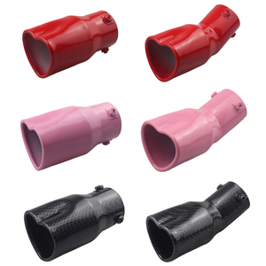 1pcs Automobile Stainless Steel Single Outlet Heart-shaped Pipe Universal Exhaust Pipe Tailpipe - Product Image 4