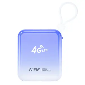 Sworix Portable Hotspot Pocket Mifis 10000 Mah 300Mbps 4G Mobile Wifi 6 Router con ranura para tarjeta Sim compatible con salida de carga