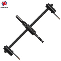 Mini perceuse circulaire à bois réglable, 30-300mm, scie à trous en plastique, Kit de coupe-mèche outil de perçage pour aluminium