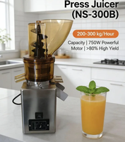 Extracteur de jus commercial haute capacité 300 kg/h NS-300B 750W, presse-agrumes robuste pour restaurant
