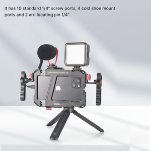 ขายกรงโลหะสำหรับติดตั้งโทรศัพท์มือถือ ใช้กับอุปกรณ์กันสั่น DSLR Rig Stabilizer Video Rig Cage <span class=keywords><strong>Kit</strong></span> ชุดอุปกรณ์กันสั่นแบบแท่งขนาด 15 มม. ยี่ห้อ <span class=keywords><strong>Ulanzi</strong></span> Lino Smartphone Cage - Product Image 5