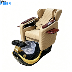 Silla de spa portátil de lujo para manicura y pedicura KISEN Modern Luxury Beauty, juego de silla y mesa para pedicura sin tuberías. - Product Image 1