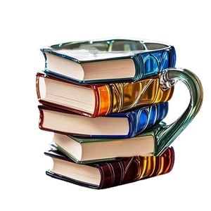 Độc đáo 3D sơn cuốn sách xếp chồng cà phê Mug drinkware với hấp dẫn cuốn sách thiết kế Cà Phê Cốc nước cuốn sách độc đáo Mug - Product Image 2