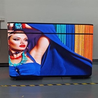Écran LED portable P1.86 incurvé sur roulettes pour stand DJ, comptoir de bar, salon professionnel, discothèque, festival de musique, pub