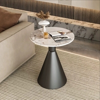 Table basse moderne en ardoise métallique de style crème simple pour petit balcon d'appartement pour la négociation