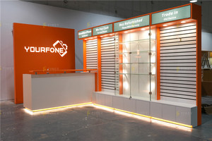 Tùy Chỉnh Thiết Bị Điện Tử Trường Hợp Điện Thoại Cửa Hàng Đồ Nội Thất Điện Thoại Di Động Sửa Chữa Cửa Hàng Hiển Thị Tủ Có Thể Khóa Kính <span class=keywords><strong>Showcase</strong></span> Cho Điện Thoại Di Động Cửa Hàng - Product Image 6