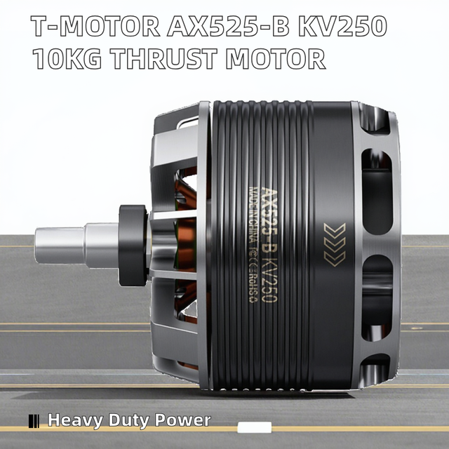 T-MOTOR AX525-B KV250 Heavy-Duty Brushless Permanent Magnet Aluminum 2250W Max Thrust 10kg Fixed Wing Drone Parts Motor