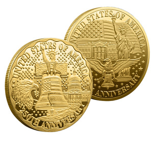 Verjaardagsmunt Verenigde Staten 250e verjaardag, zinklegering, patriottisme, herdenkingsmunt, 4 stijlen, kleurrijk/eenvoudig ontwerp, aanpasbaar kunstwerk, souvenir - Product Image 5