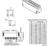 كابل تمديد مرن من السيليكون GH1.25mm 26AWG، موصل ذكر إلى أنثى GHR، 2/3/4/5/6/7/8 سنون
