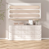 Vitrine d'Exposition Multi-Niveaux pour Salon de Manucure, Présentoir de Cosmétiques et Armoire de Rangement pour Salons de Beauté
