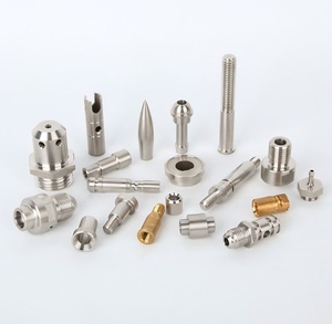 Swiss turn parts machined metal components stainless steel parts custom turned fittings threaded connectors industrial hardware - Product Image 1