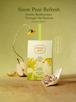 Nourriture complète pour animaux de compagnie lyophilisée à base de formule végétale avec poulet frais, canard, champignon Reishi et poire des neiges, 200g