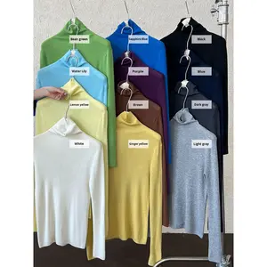 Pull en tricot à col roulé décontracté de style coréen de haute qualité pour femmes, automne-hiver, coupe ajustée - Product Image 3