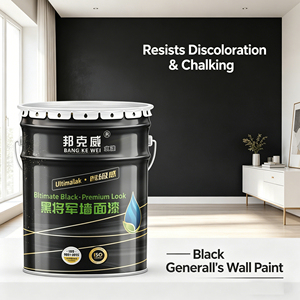 Black Interior Wall <b>Paint</b>, Pure Black Roof <b>Paint</b> Environmentally Friendly <b>Paint</b> <b>Coating</b> 20KG Latex <b>Paint</b> - Product Image 3
