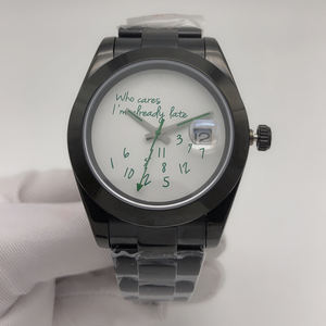 Who Cares <span class=keywords><strong>I</strong></span> AM Already Late <span class=keywords><strong>Watch</strong></span> 36/39mm DIY自動機械式マンウォッチ防水腕時計 - Product Image 6