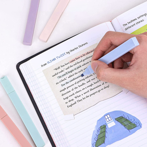 Evidenziatore Rettangolare Personalizzato con Logo, Colori Pastello Macaron, per Studenti e Ufficio, Penna Marcatrice per <span class=keywords><strong>Quaderni</strong></span> - Product Image 4