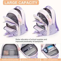 Sac à dos scolaire en gros, Mochila Escolar, antivol, ergonomique, 15,6 pouces, en nylon, pour adolescentes, étudiantes, ordinateur portable étanche