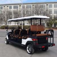 Voiturette de golf électrique tout-terrain 6+2 places à prix abordable, buggy chinois pour club de golf