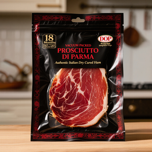 Sac sous vide personnalisé en argent thermoscellé avec design de marque pour sac de stockage des aliments au jambon salami italien saucisse - Product Image 2