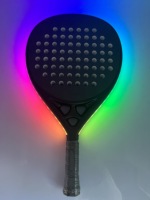 2024 nouveauté exclusive brevet LED lumière raquette de Tennis raquette 18K carbone Padel raquette