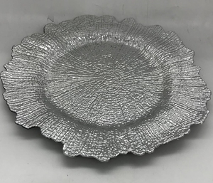 結婚式装飾メラミンプレート環境にやさしい13インチゴールドリーフ充電器プレート - Product Image 6