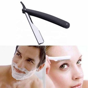 Comfortable Sharp Blade <b>Razor</b> <b>Men</b> Shaving Barber Tools Hair <b>Razor</b> And Blade Stainless Steel Straight <b>Razor</b> Plastic Handle - Product Image 5