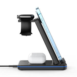 2025 Hot Bán Có Thể Gập Lại Nhanh Chóng 15W 3 Trong 1 Sạc Không Dây Đứng Cho Iphone 11 12 13 14 Pro Max Samsung Sạc Trạm - Product Image 3