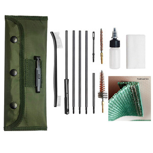 7 Pieces Cleaning Maintenance Kit Canvas Roll Up Pouch Portable <b>Brush</b> Rod Set Oil <b>Bottle</b> Cloth Outdoor Hunting Gear - Product Image 4