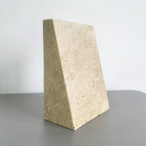 Porte-livres en pierre de travertin faits à la main, style Art déco <span class=keywords><strong>moderne</strong></span>, forme irrégulière, décoration intérieure pour hôtel, maison, salon, anniversaire, Telazzo Custom - Product Image 1