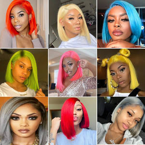 GS <span class=keywords><strong>Megalook</strong></span> Fournisseurs de perruques Bob droites à double tirage, Perruque dentelle frontale en cheveux humains, vente en gros de perruques dentelle frontale HD en cheveux vietnamiens bruts - Product Image 5