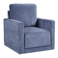 Fauteuil pivotant INZOY de style moderne du milieu du siècle, avec rangement dissimulé, confortable, rotation à 360°, ergonomique, rembourré en chenille, mobilier pour la maison